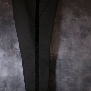 vero moda black pants with velvet detailing along each leg